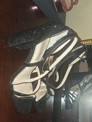 ANTONIO MELANI Black Strappy High Heel Sandals