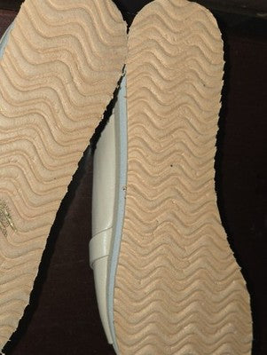 Pierre Dumas Ivory Slide Sandals with Chain Detail