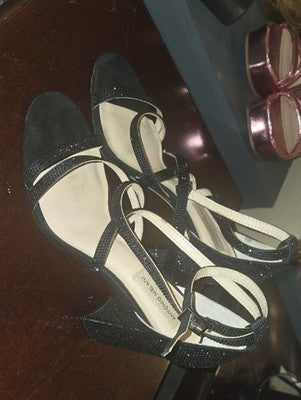 ANTONIO MELANI Black Strappy High Heel Sandals