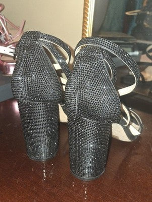 ANTONIO MELANI Black Strappy High Heel Sandals