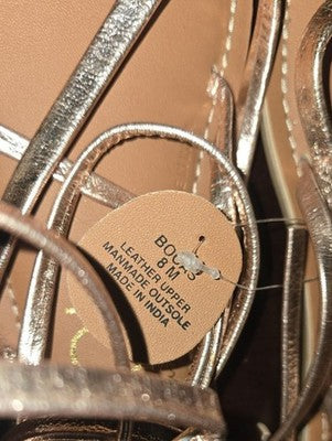BEACH Rose Gold Wrap Tie Flat Sandals