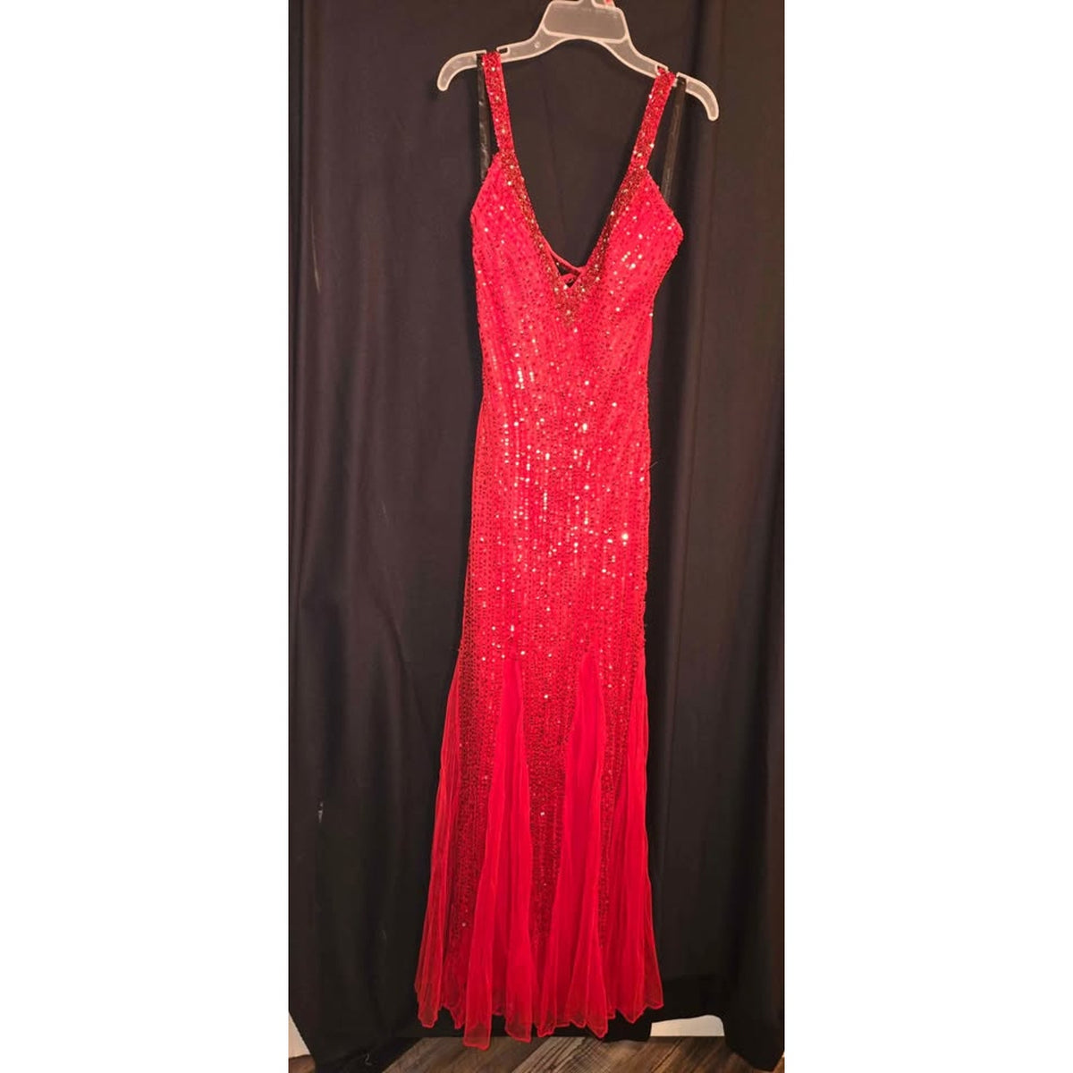 Red Sequin Formal Dress