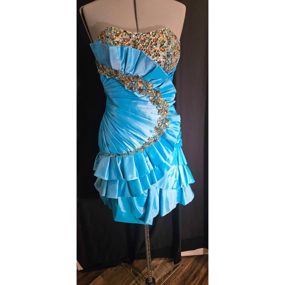 Riva Designs Aqua Satin 10 Dress