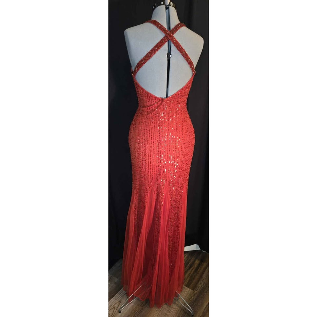Red Sequin Formal Dress