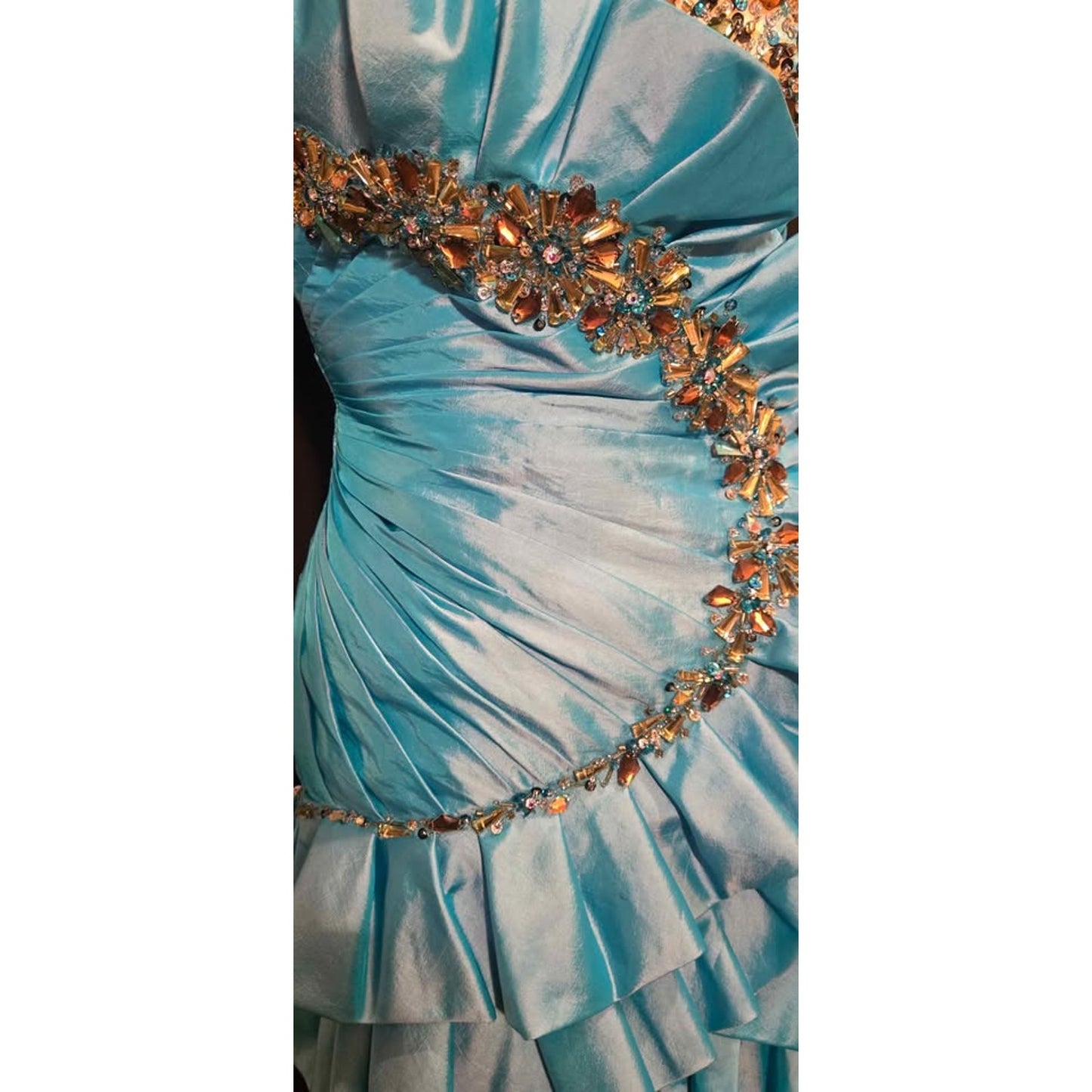 Riva Designs Aqua Satin 10 Dress