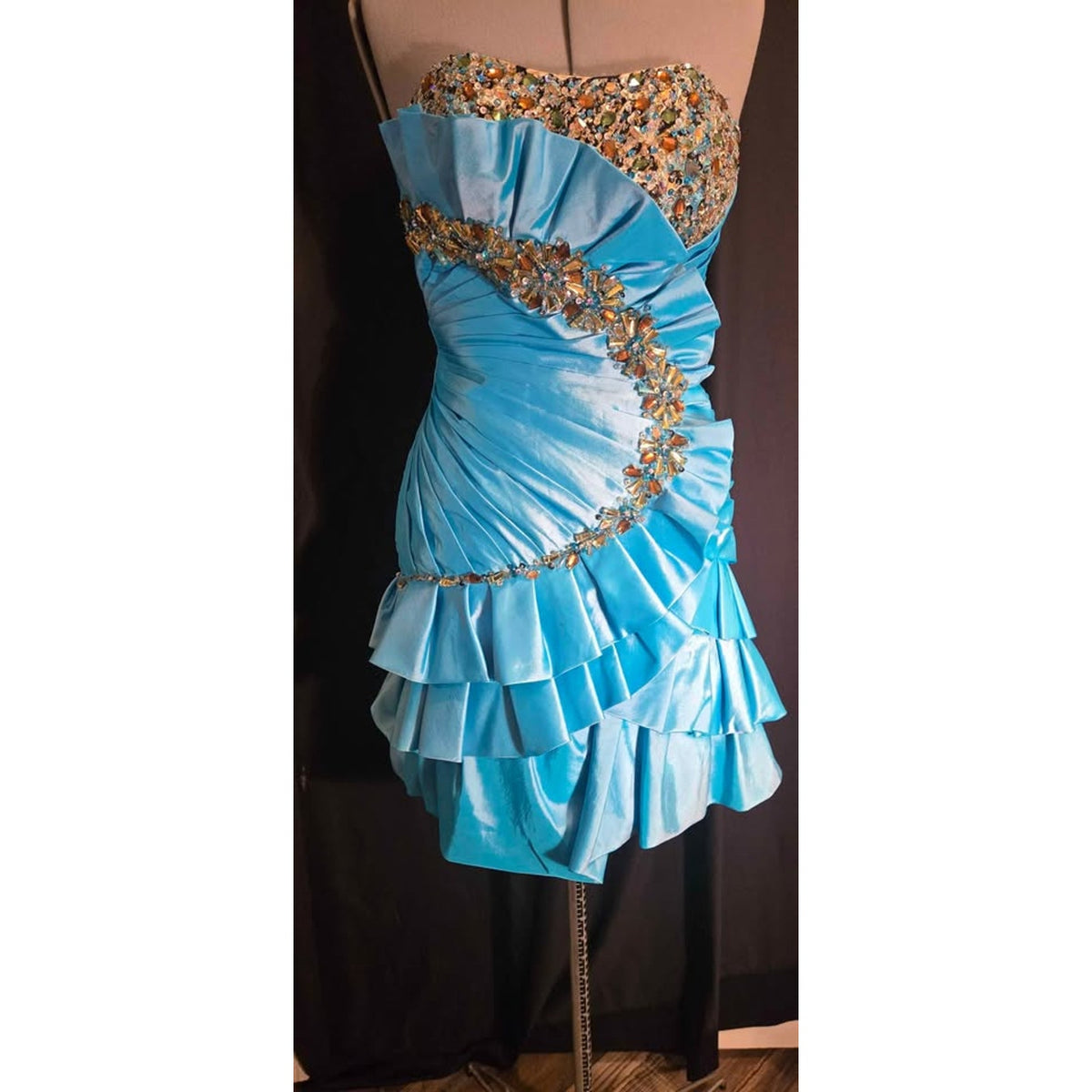Riva Designs Aqua Satin 10 Dress