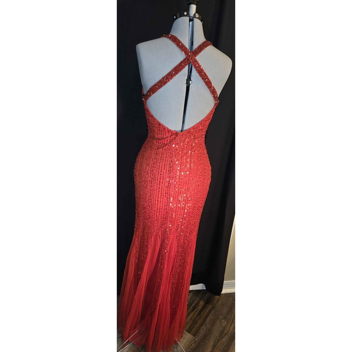 Red Sequin Formal Dress