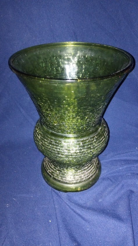 Vintage Green Textured Vase , E.O. Napco of Cleveland, Large