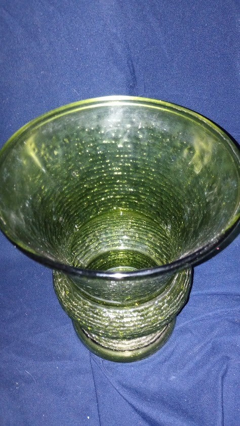 Vintage Green Textured Vase , E.O. Napco of Cleveland, Large