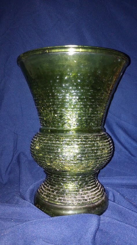 Vintage Green Textured Vase , E.O. Napco of Cleveland, Large