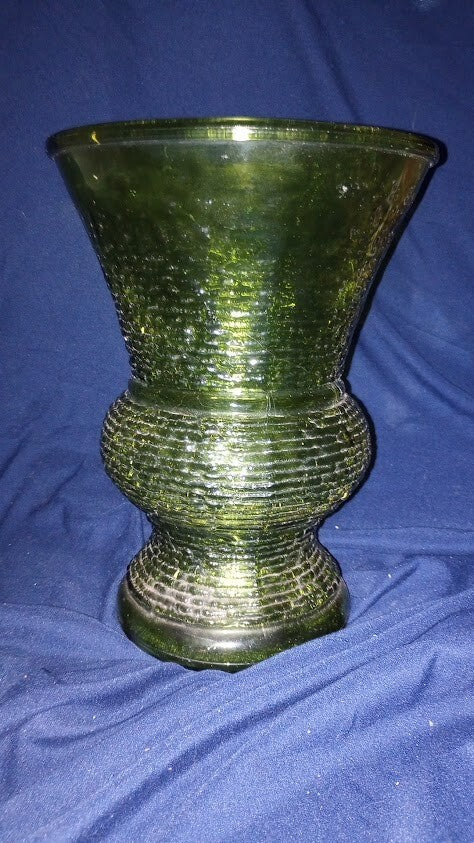 Vintage Green Textured Vase , E.O. Napco of Cleveland, Large