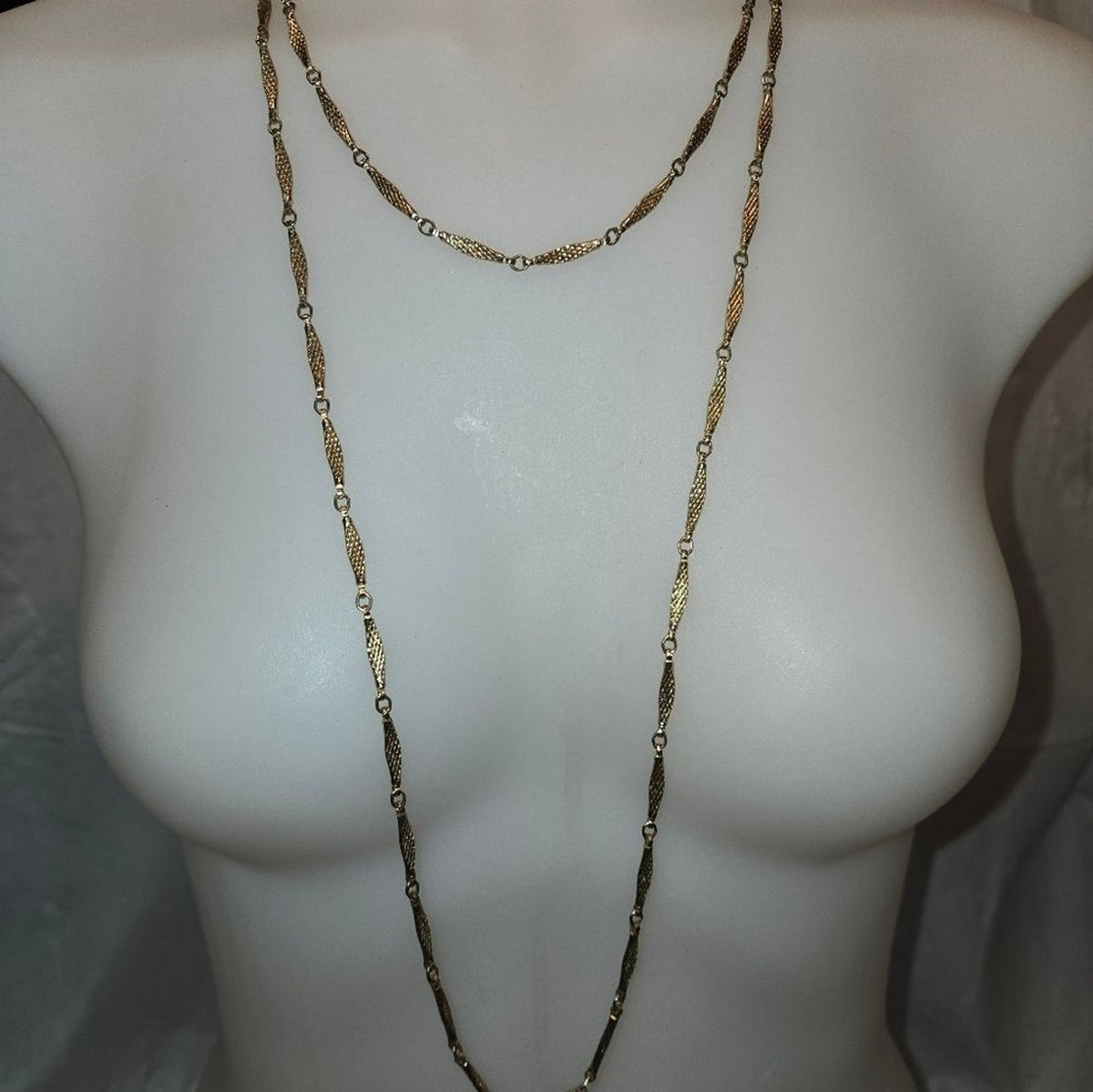 Golden 54" Bar Link Necklace