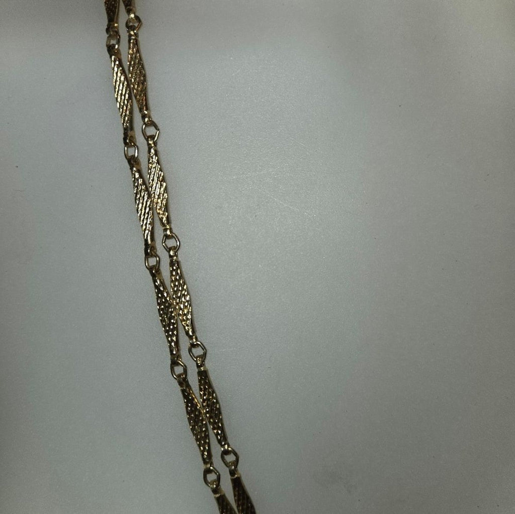 Golden 54" Bar Link Necklace