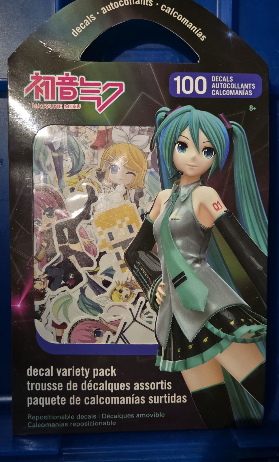 Hatsune Miku Repositionable Decal Variety Pack 100 Stickers Decor