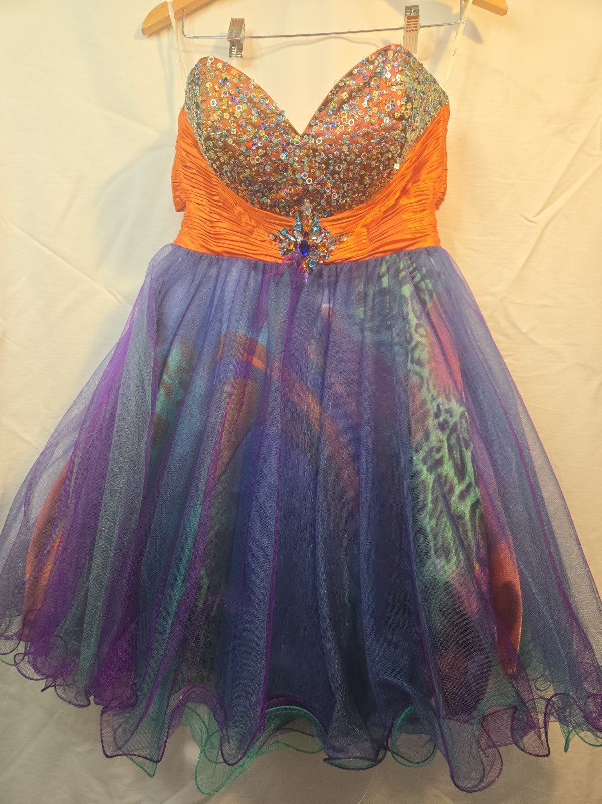 Riva Strapless Bubble Size 10 Prom Formal Short Gown Cruise Isle Capri
