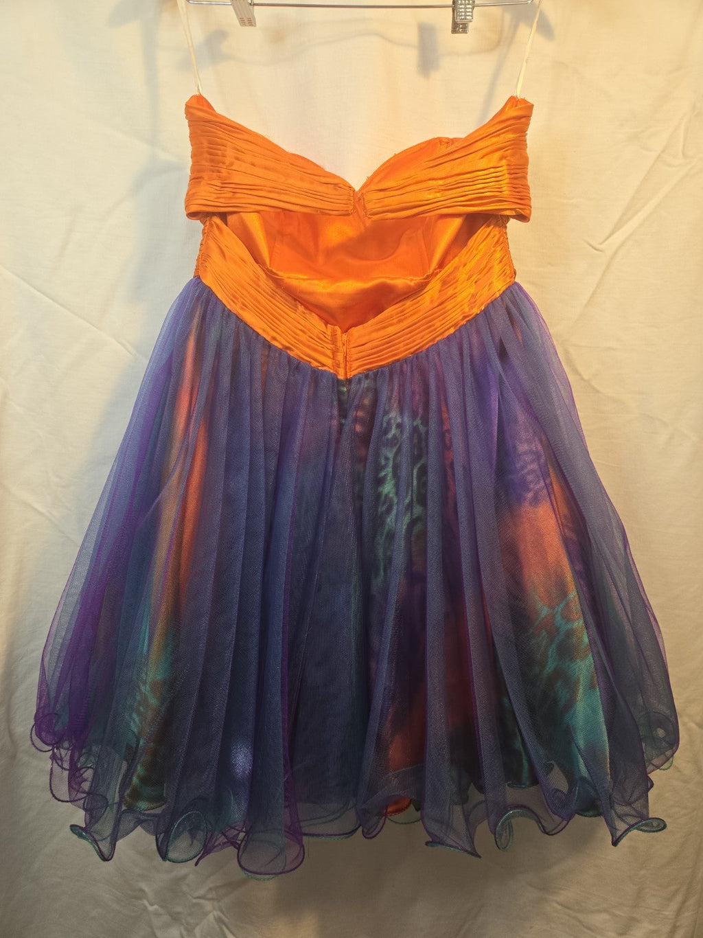 Riva Strapless Bubble Size 10 Prom Formal Short Gown Cruise Isle Capri
