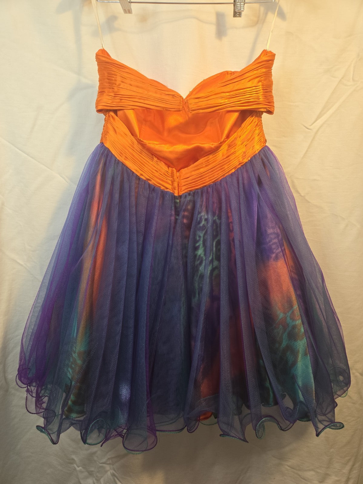 Riva Strapless Bubble Size 10 Prom Formal Short Gown Cruise Isle Capri