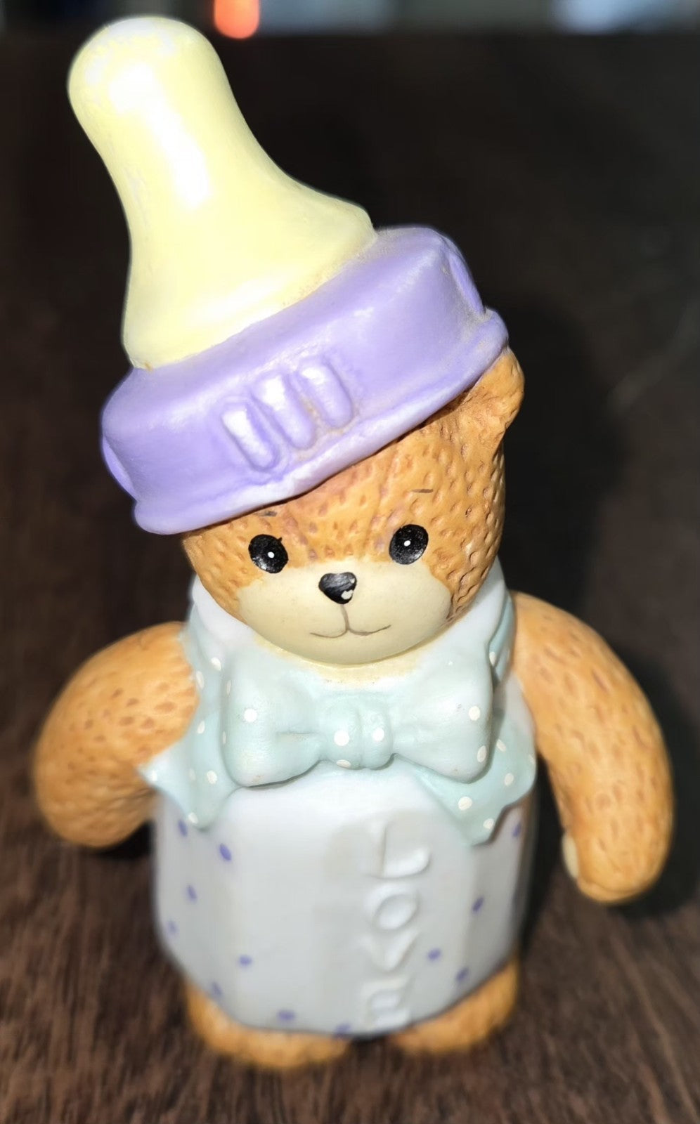 Lucy & Me White Baby Bottle Bear - Lucy Rigg - 1993 - Enesco