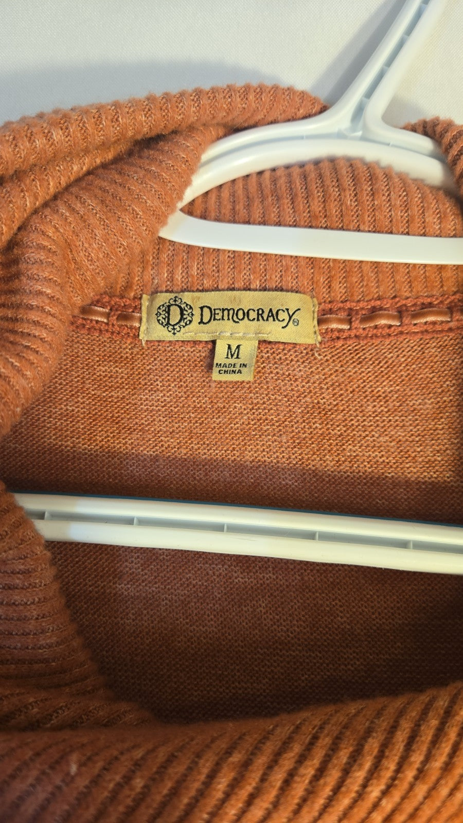 Democracy Asymmetrical Split Neck Knit Sweater in Withered Rose M