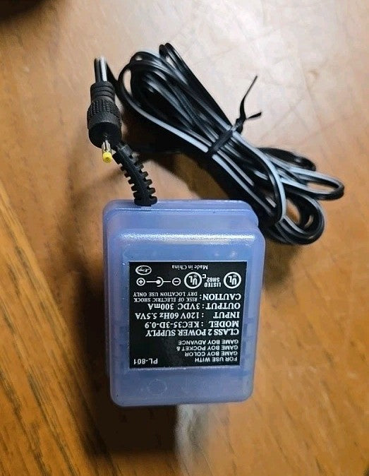 Game Boy Color Power Supply Adapter Tested Purple