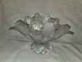 Crystal Industries TOSCANA Clear Frosted Glass Banana Boat Fruit Bowl