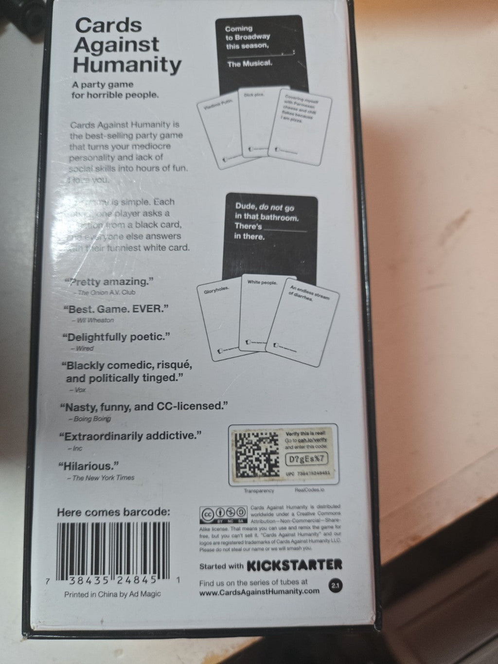 2 DECKS of Cards Against Humanity Playing Cards
