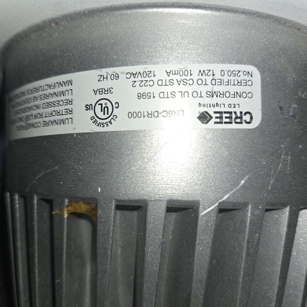 CREE LR6C-D41000 LED COMMERCIAL DOWNLIGHT 12W100mA120VAC60HZ conforms ULSTD1598
