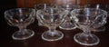 vtg pressed glass sherbet ice cream footed pedestal ice cream dishes set of 6
