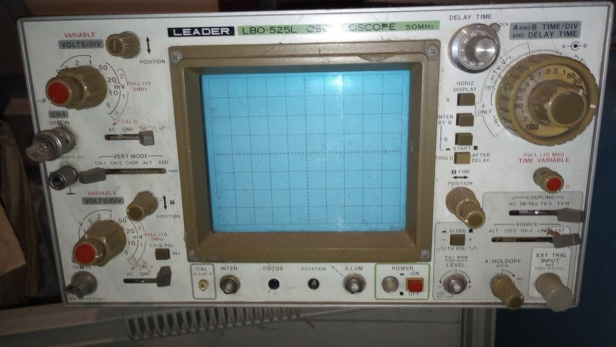 Leader LBO-525L Oscilloscope 50MHz Delayed Time Oscilloscope