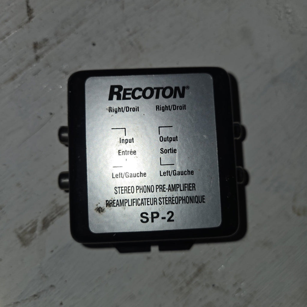 Recoton SP-2 Stereo Phono Cartridge Pre-Amplifier with Power Adapter Turntable