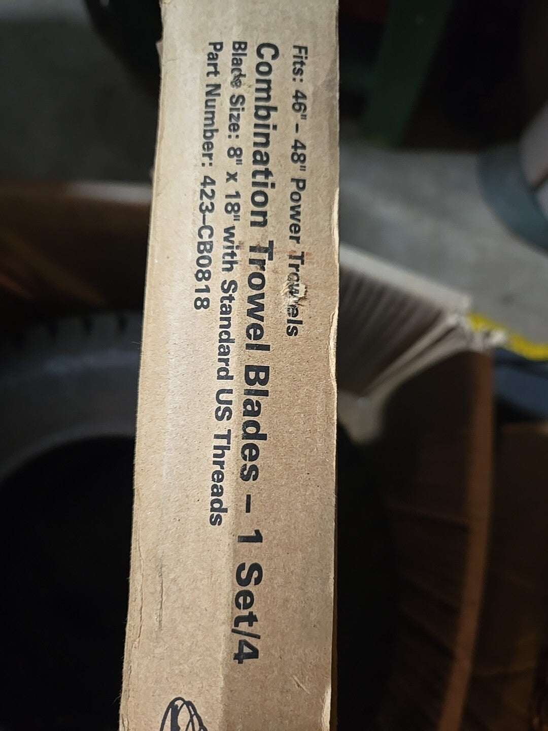 VIRGINIA ABRASIVES 8" x 18" Finish Trowel Blade Set 423-CB0818 for 46-48" Trowel