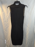 bebe Black Sleeveless Textured Sheath Dress