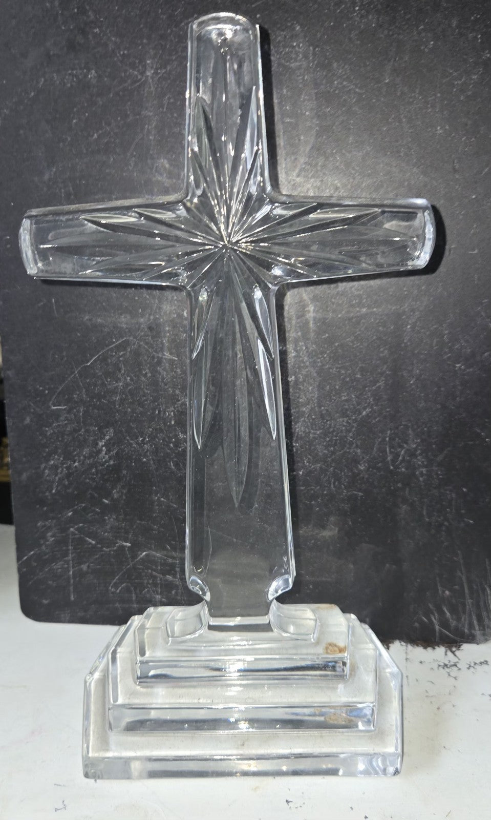 Studio Crystal By Studio Silversmiths Standing Cross 9.5 “ (LO)