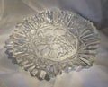 Vintage 1950s Heavy Cut Clear glass Serving Plate Or Shallow Bowl 11.5”