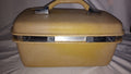 VTG Samsonite Mustard Yellow Make Up Train Case Luggage Suitcase W/ Mirror
