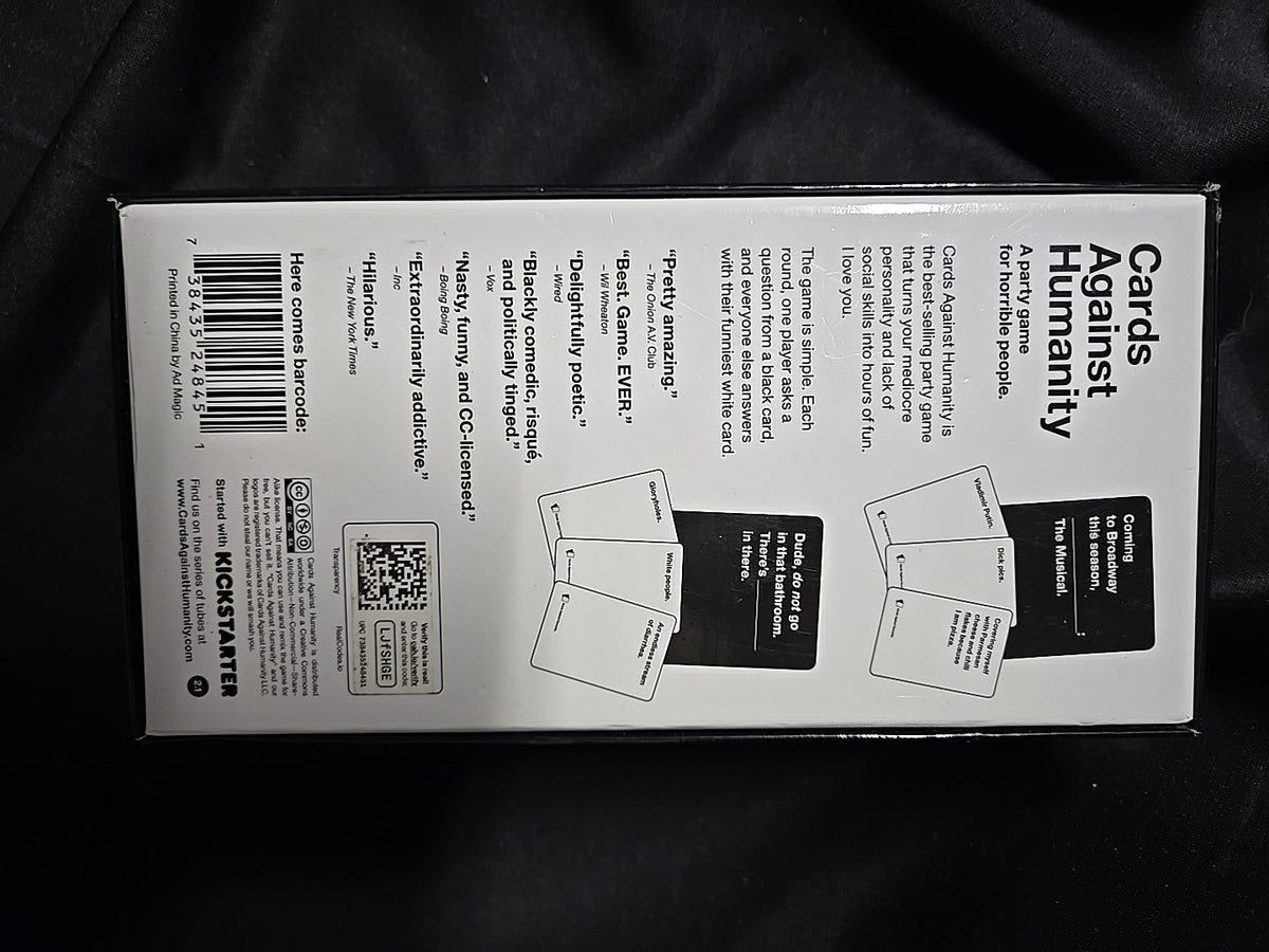 Cards Against Humanity Playing Cards- A Party Game for Horrible People