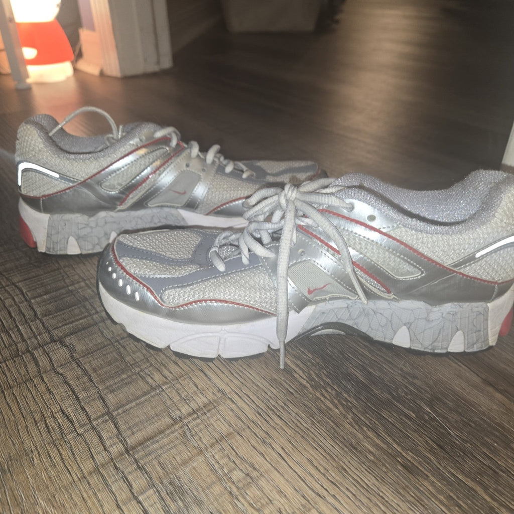 Nike Womens Zoom Structure 13 375380-161 Silver Running Shoes Sneakers Size 9