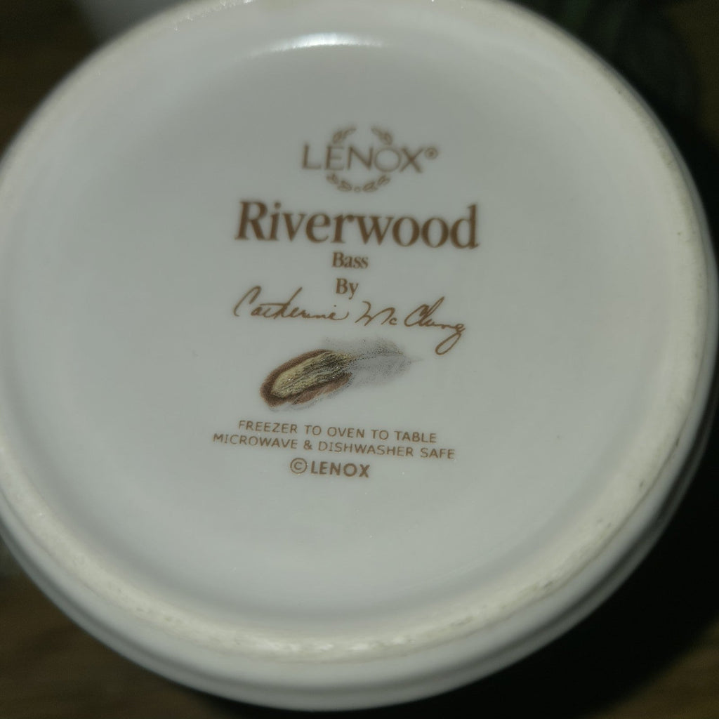 Lenox Riverwood Mug 5” Fish Trout Father’s Day Gift Stoneware