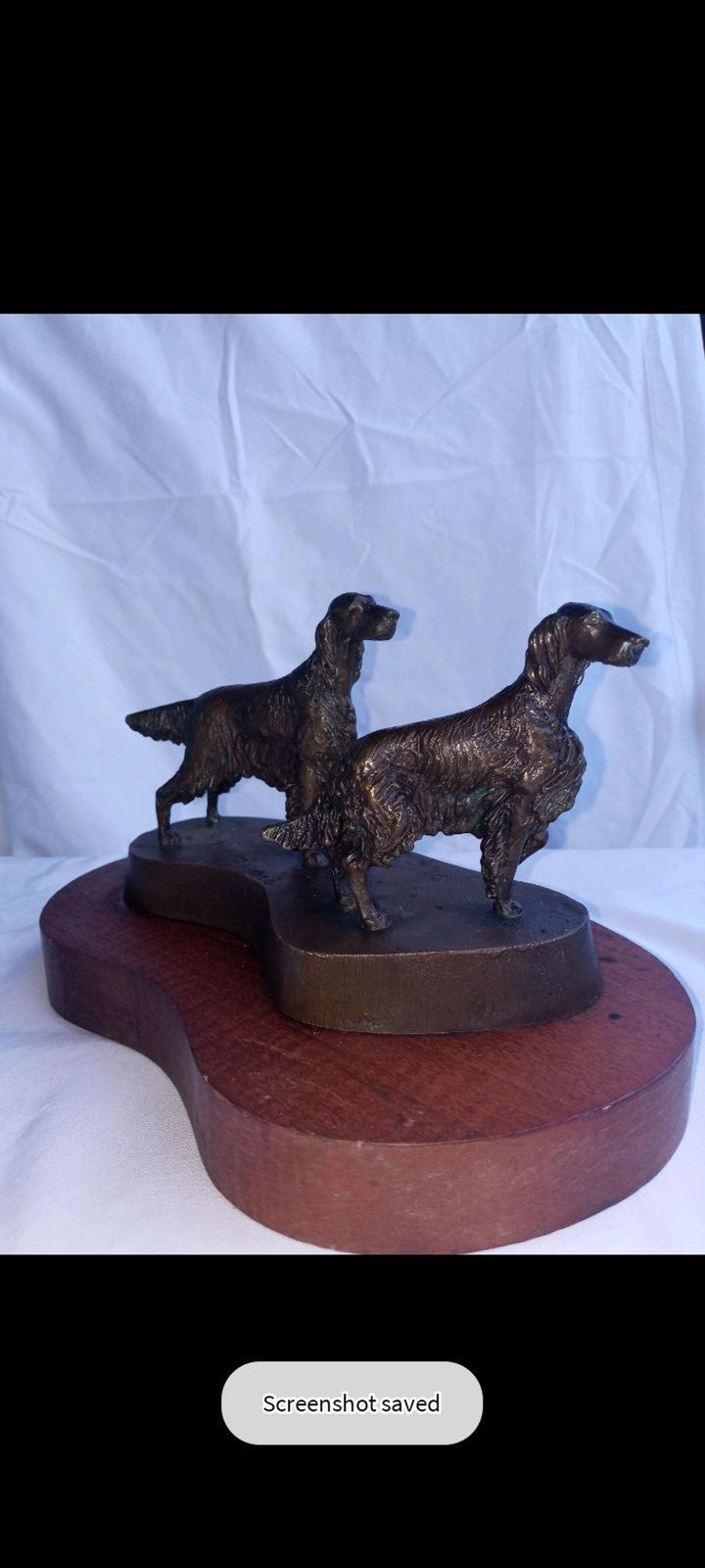 Antique copper brass dog statue