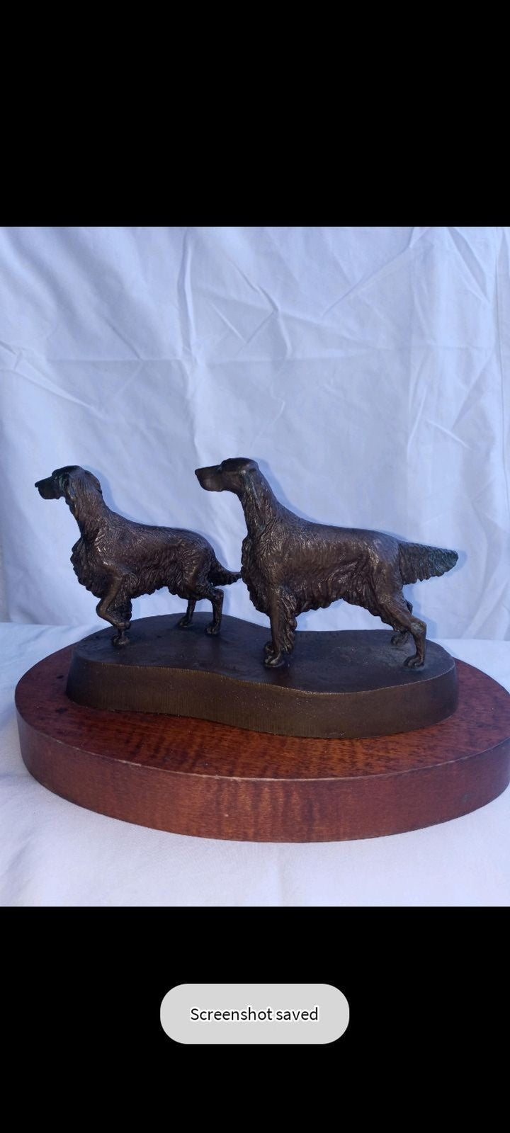 Antique copper brass dog statue