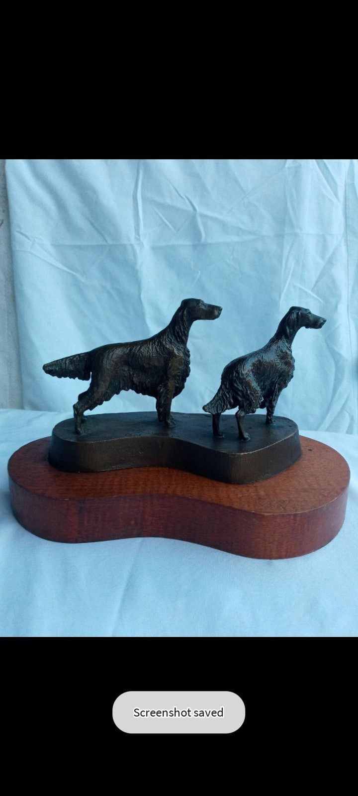 Antique copper brass dog statue