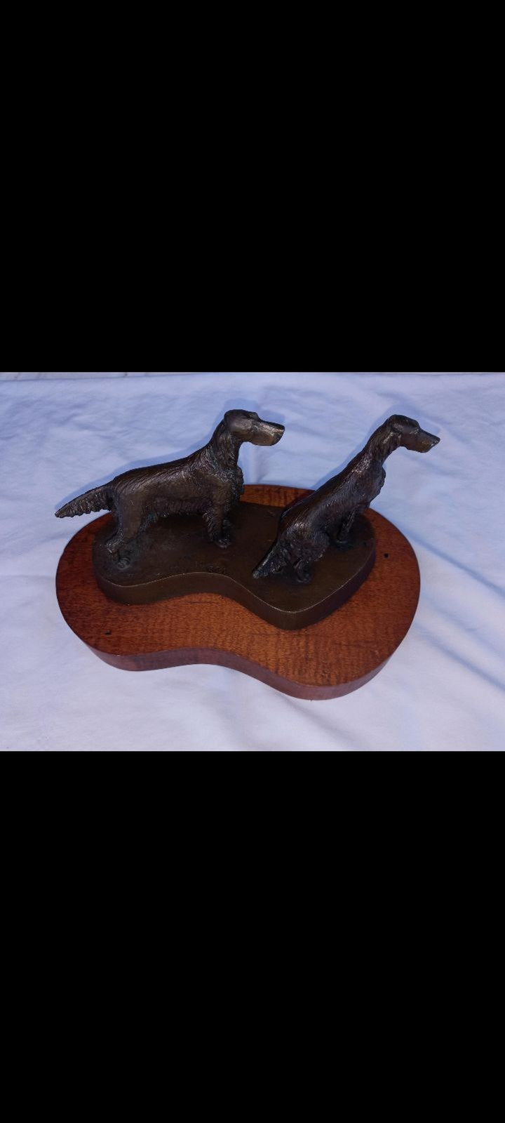 Antique copper brass dog statue