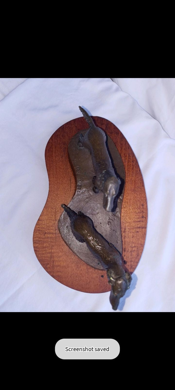 Antique copper brass dog statue