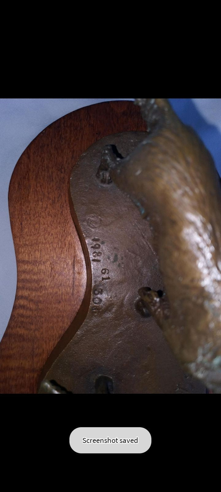 Antique copper brass dog statue