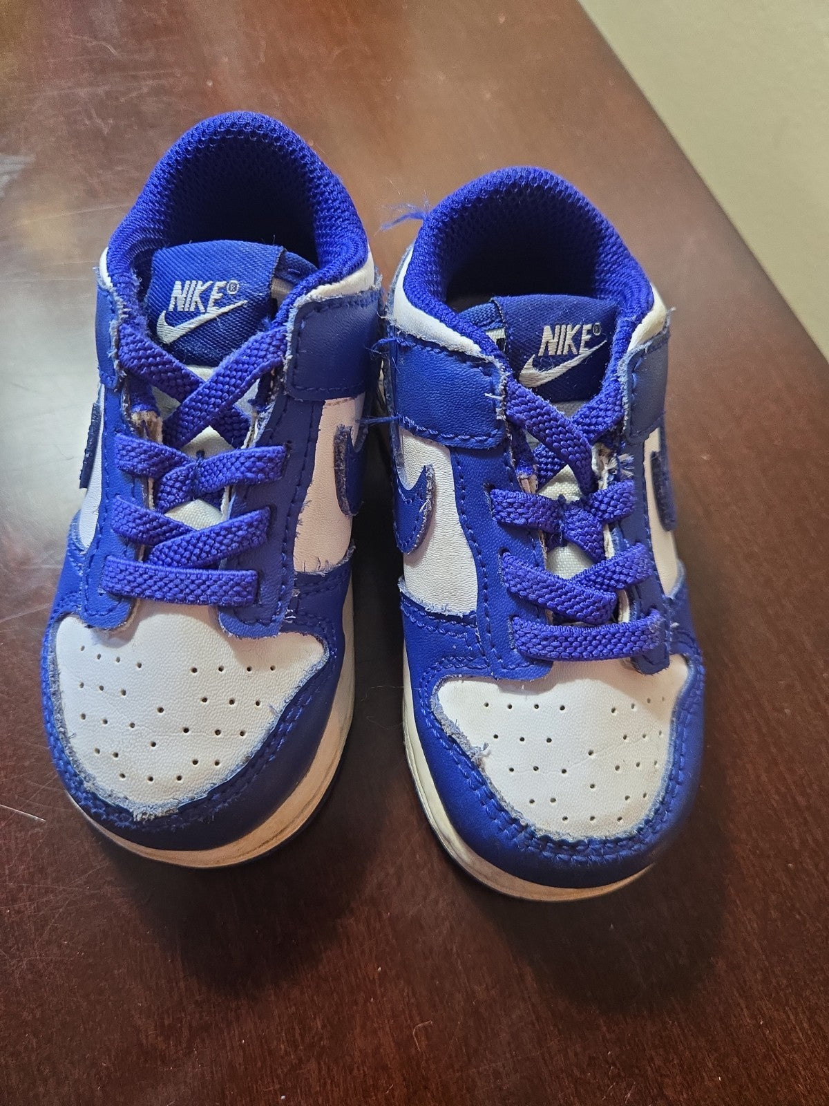 Nike Dunk Low Kids Toddler Shoes Blue/White Athletic Sneakers Size-6C US