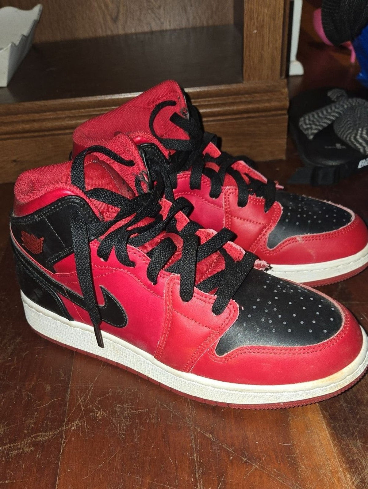 Nike Women’s Mid-Top Sneakers - Red and Black