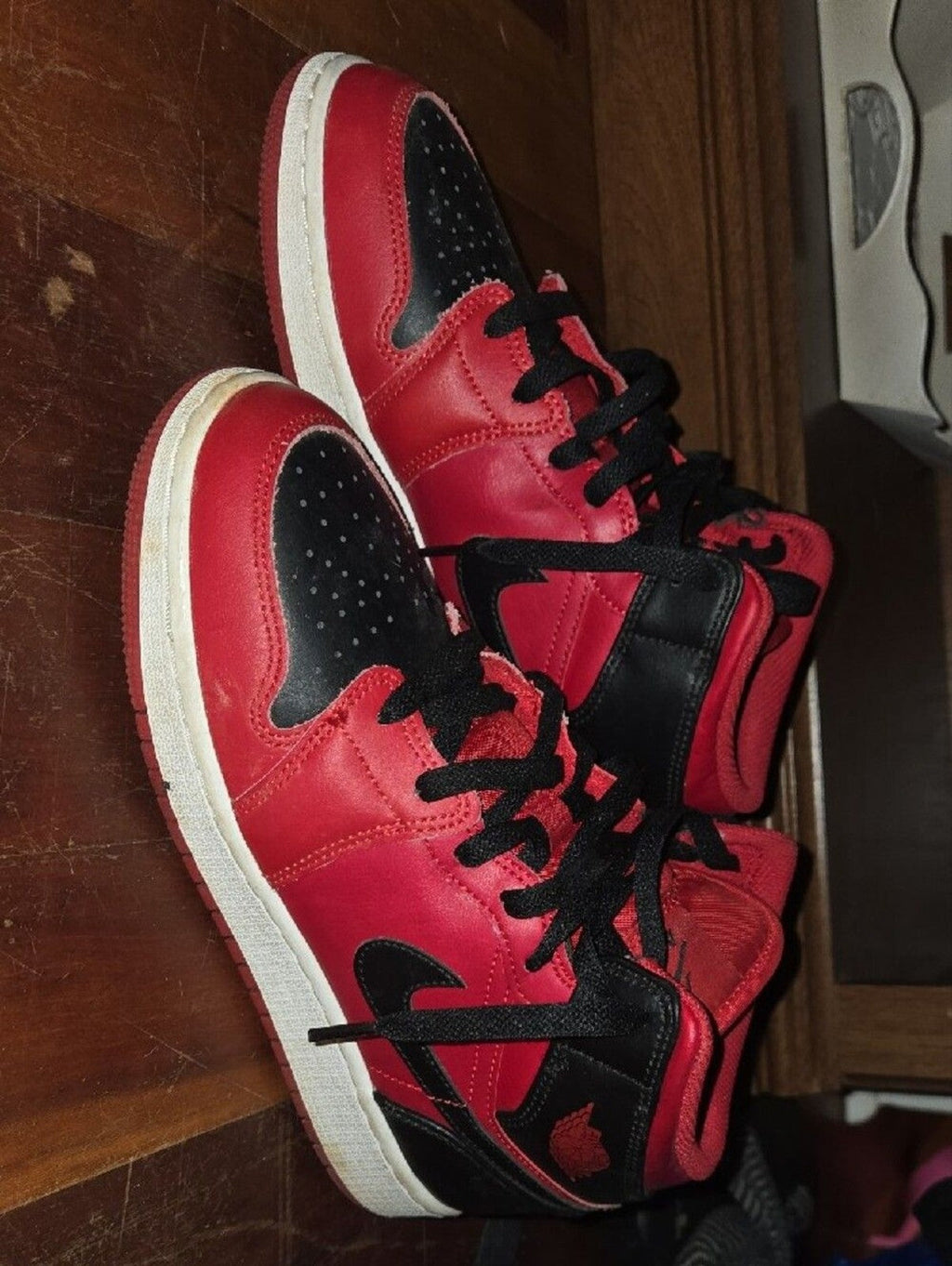 Nike Women’s Mid-Top Sneakers - Red and Black