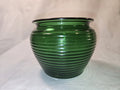 Vintage Tobacco Humidor Jar Green Depression Glass National Pottery Cleveland OH