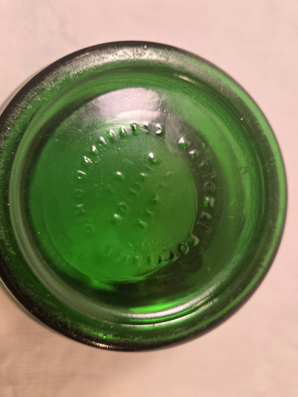 Vintage Tobacco Humidor Jar Green Depression Glass National Pottery Cleveland OH