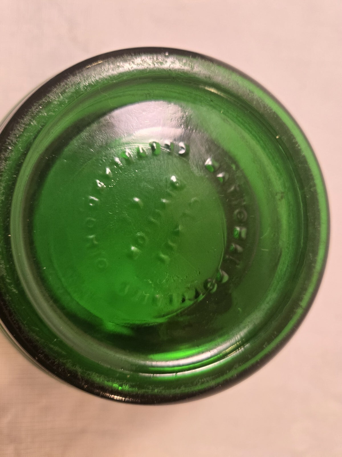 Vintage Tobacco Humidor Jar Green Depression Glass National Pottery Cleveland OH